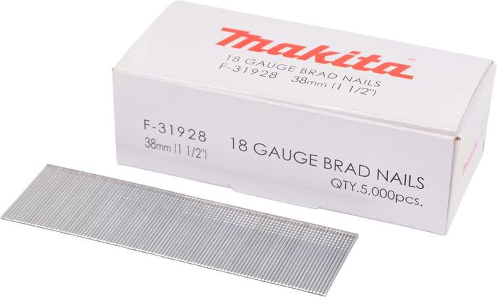 Actual product image Makita Upset head nail Brads 38mm 5000 pieces galvanized ( F-31928 ) for nailer DBN500/AF505