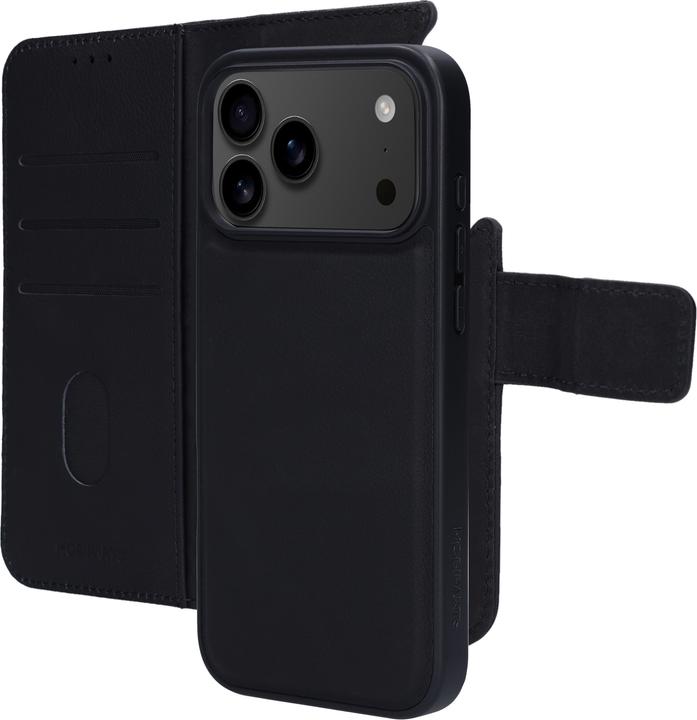 Actual product image Mobiparts Leather 2 in 1 Wallet Case Apple iPhone 17 Pro Max Black (Apple iPhone 17 Pro Max)
