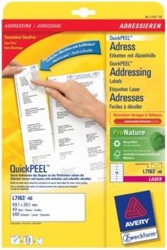 Actual product image Avery Address labels