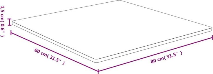 Image du produit vidaXL Tischplatte (80 x 80 x 1,5 cm)