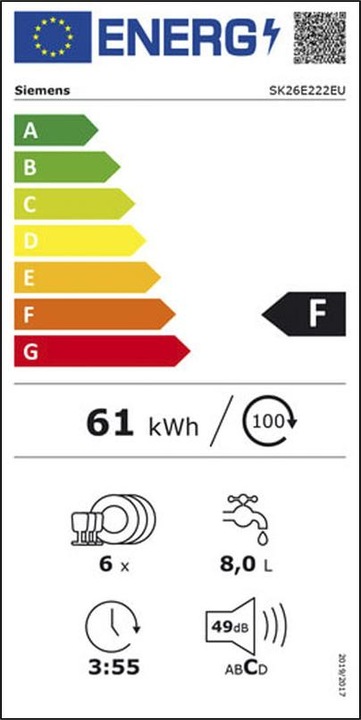 Energie-Label Siemens SK26E222EU