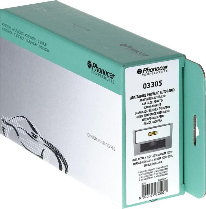 Produktbild Phonocar Radioblende grau-metallic Opel