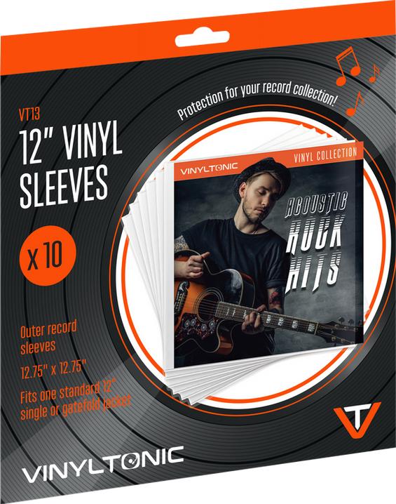 Produktbild Vinyl Tonic Pack of 10 12" Vinyl Record Sleeves | Clear Plastic Cover | Fits Standard or Gatefold Vi (Platten)