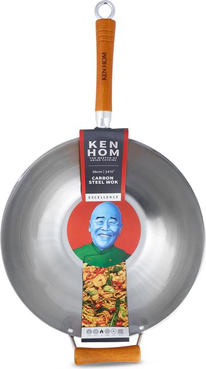 Produktbild Ken Hom Excellence Wok (Wok Pfanne, Carbonstahl, 36 x 15 cm)