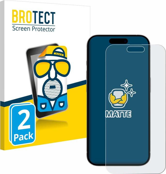 Immagine prodotto BROTECT Pellicola protettiva antiriflesso opaca (2 pz., Apple iPhone 15 Pro Max)
