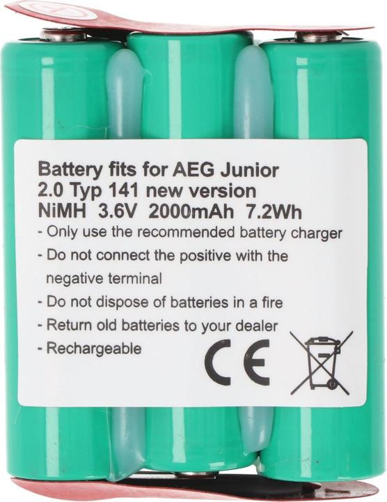 Actual product image AccuCell F1x3 AA battery, AEG type 141 Junior 2.0 battery new version (1 pcs., Device specific, 2000 mAh, Rechargeable battery)