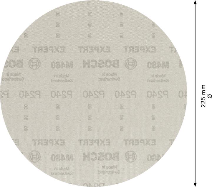 Produktbild Bosch Professional Zubehör EXPERT M480 Schleifnetz für Trockenbauschleifer, 225 mm, G 240, 25-tlg. (240)