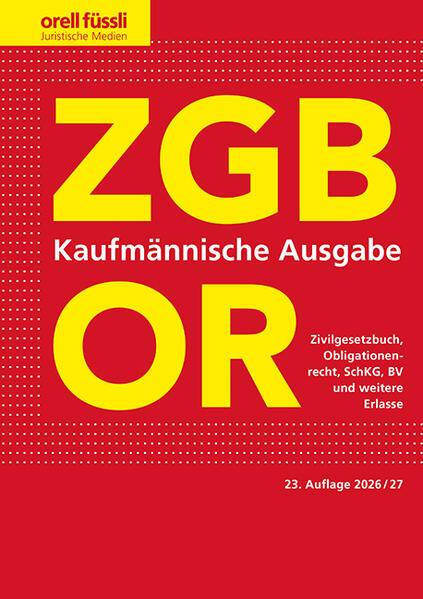 ZGB/OR Kaufmännische Ausgabe (Deutsch, OF Juristische Medien, 2026)