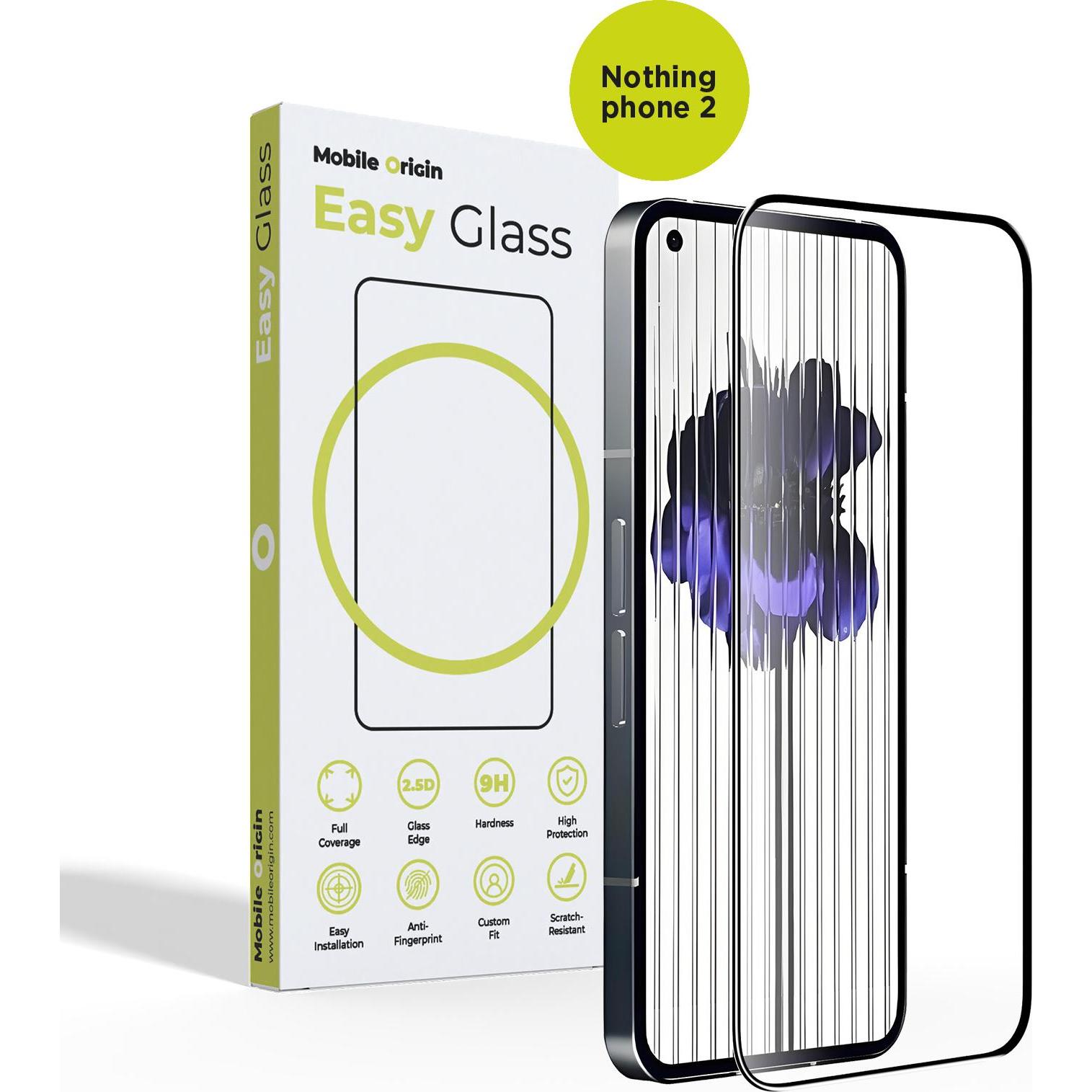 Mobile Origin EasyGlass per Nothing Phone 2 (Nothing Phone (2)), Pellicola protettiva smartphone