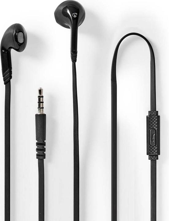 Nedis Kopfhörer mit Kabel | 3.5 mm | Seillänge: 1.20 m | Eingebautes Mikro | Schwarz (Kabelgebunden)