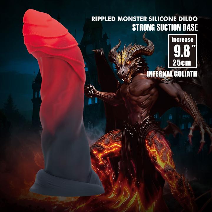 Image du produit Power Monsters Infernal Goliath – Rippled Monster Dildo – 25 cm – Mix Color