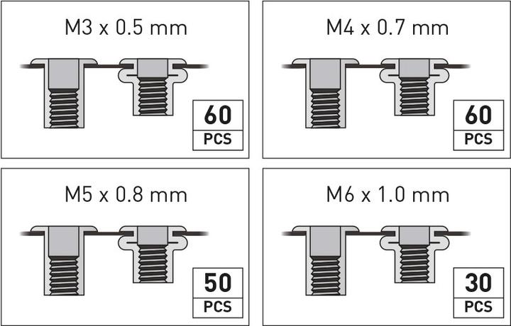 Actual product image Kraftwerk Industrial hand rivet nut tool kit (200 mm)