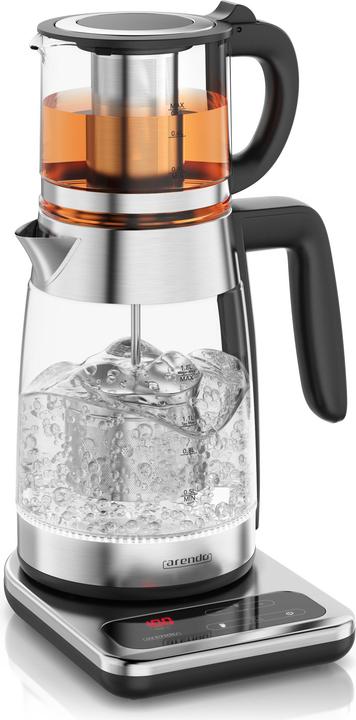 Produktbild Arendo Wasserkocher 2in1 Glas-Teebereiter & Samowar mit Temperatureinstellung 40°-100°C, 1,8 l, 2200W (1.80 l)