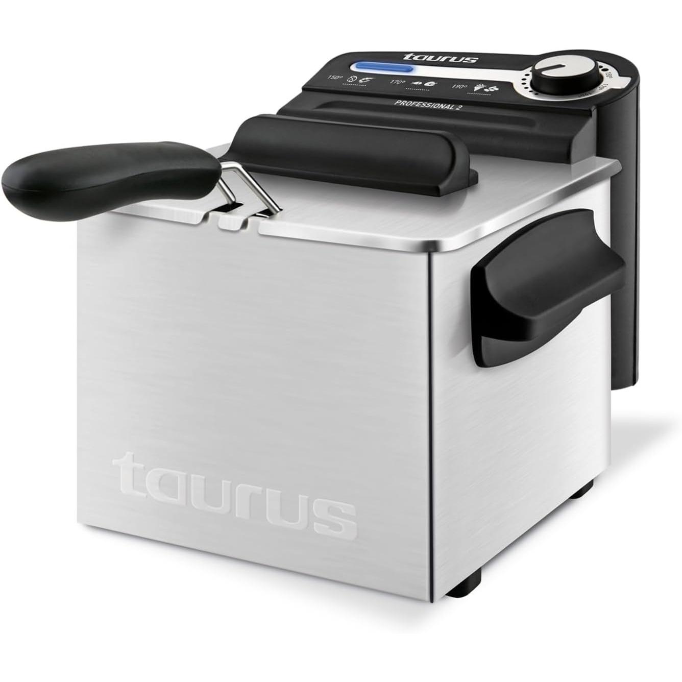 Taurus Professional 2 Plus, Fritteuse, Silber, Schwarz