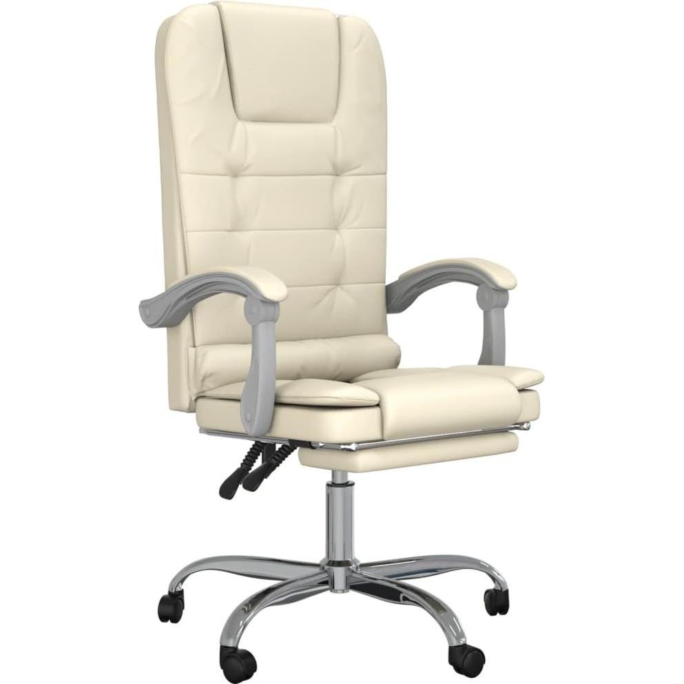 Vidaxl Beige Bürostuhl, Massage-Bürostuhl (46.50 - 56 Cm)
