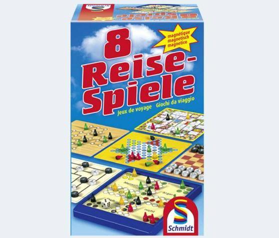 Produktbild Schmidt Spiele 8 Reise-Spiele - Magnetisch (Deutsch, 1 - 4 Spieler)