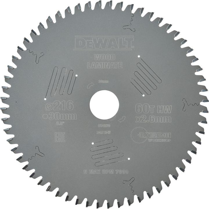 DeWalt EXTREME ® stationair cirkelzaagblad DT4370fijne afwerking