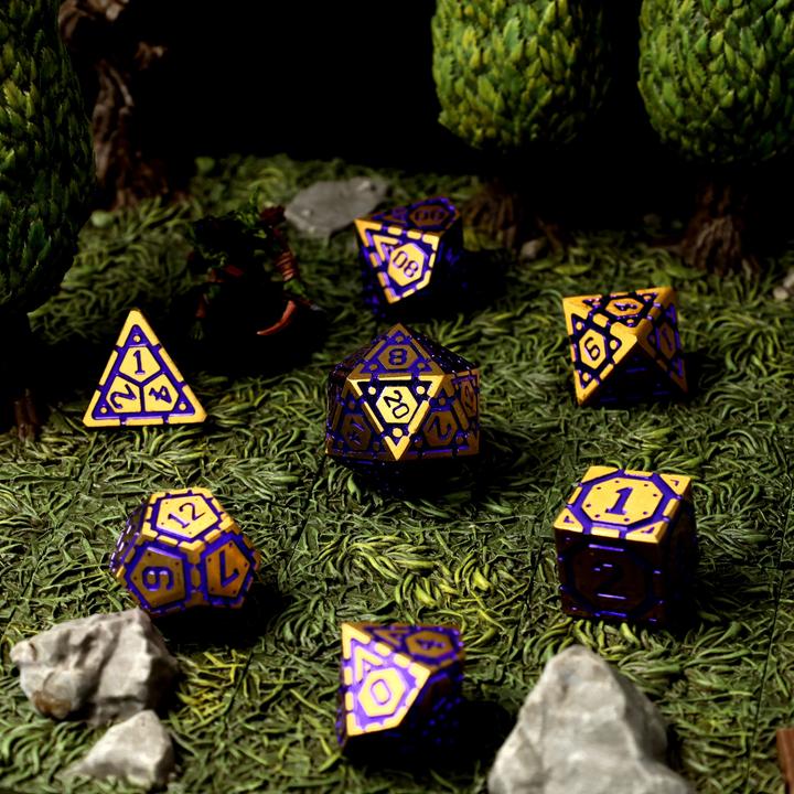 Produktbild Glass Staff Wiztech Gears Metal RPG Dice Set