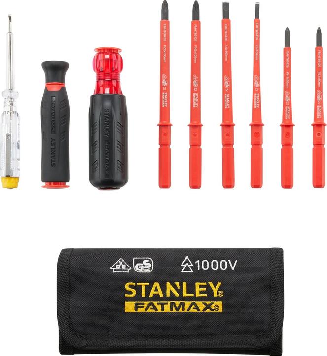 Actual product image Stanley Screwdriver Set Multi-Bit 1000V (Pozidriv cross recess (PZ), Port, Phillipps cross recess (PH))