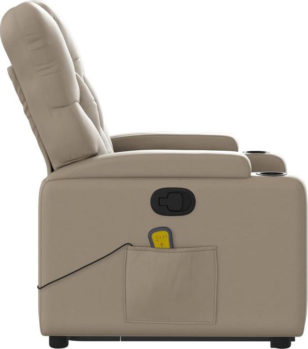 Actual product image vidaXL Massage armchair with stand-up aid TV armchair Relax armchair cappuccino-brown