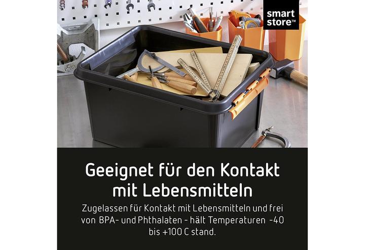 Produktbild Smartstore Aufbewahrungsbox PRO 15, 14 Liter, schwarz (30 cm, 14 l, 1x)