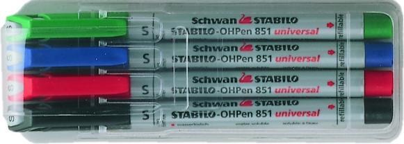Produktbild STABILO OHPen universal Folienstift wasserlöslich (4x)