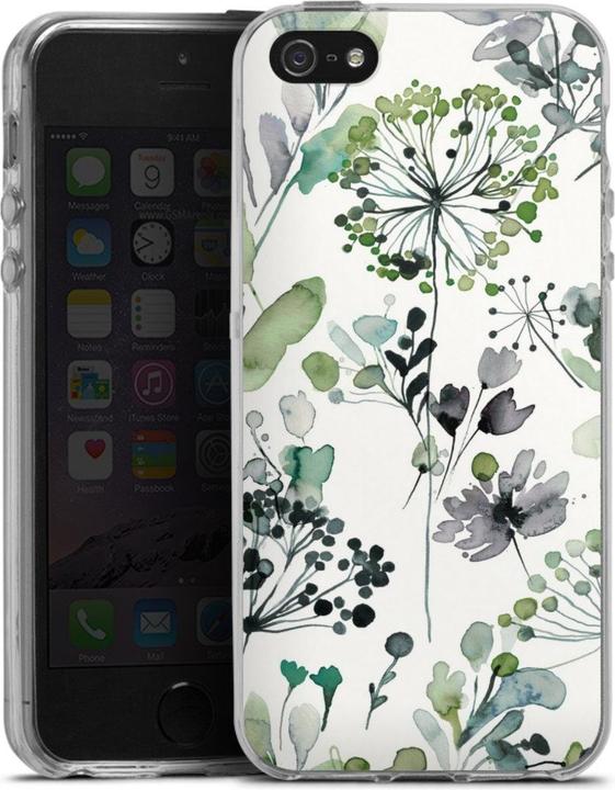 Produktbild DeinDesign Silikon Hülle für Apple iPhone 5 Handyhülle Case Smartphone Schutzhülle Eukalyptus Blumen (Apple iPhone 5)