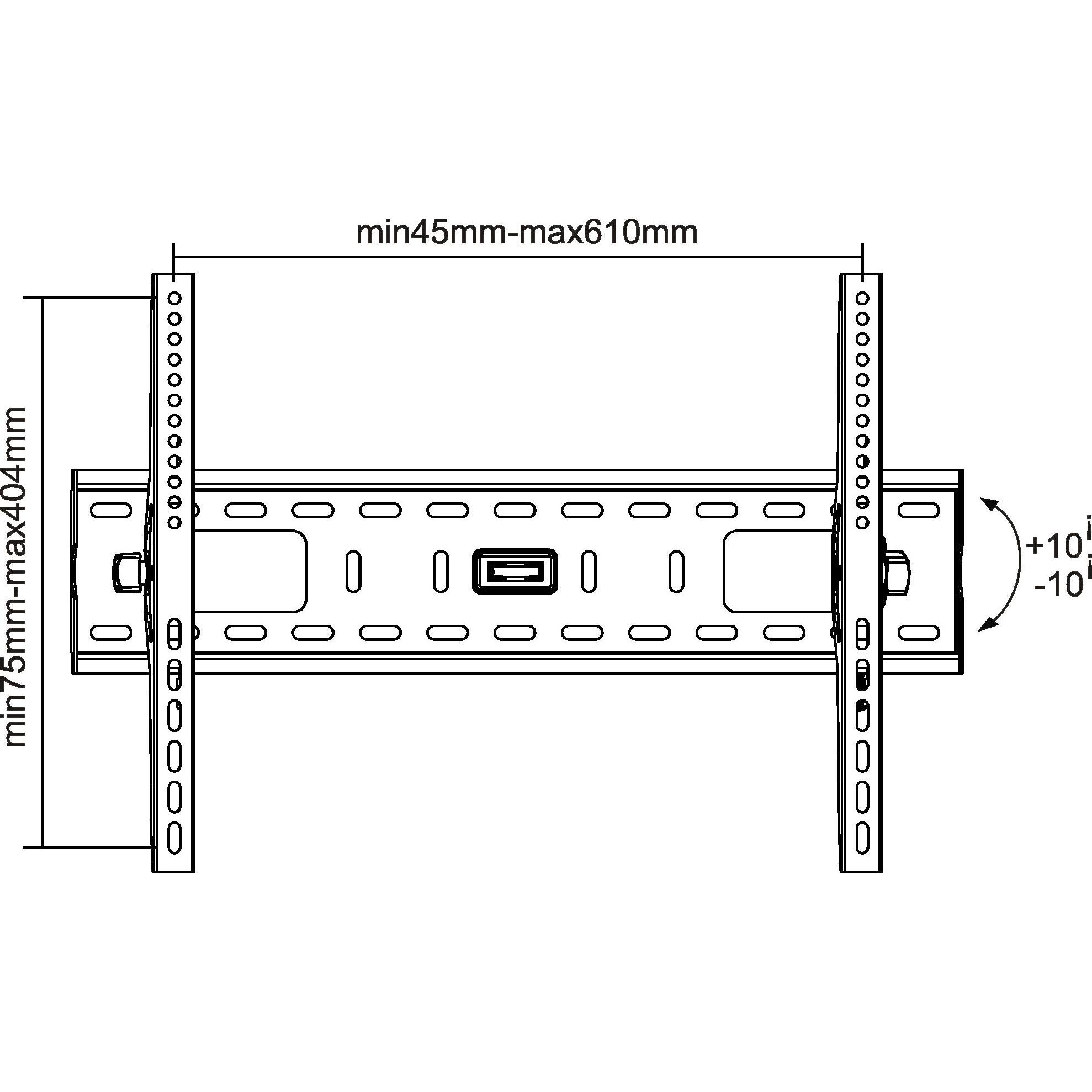 Thumbnail - InLine Wandhalterung, neigbar, 81-152cm (32-60 Zoll) (Wand, 60", 75 kg), TV Wandhalterung, Schwarz