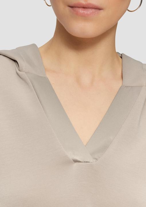 Produktbild S.Oliver Sweatshirt Kapuzenshirt aus Sweat mit Satin-Details (38)