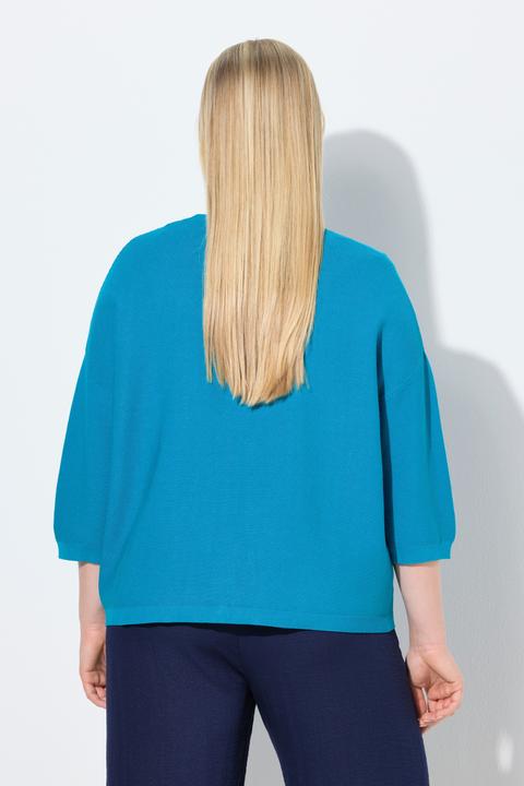 Produktbild Ulla Popken Strickjacke, Linksstrick, oversized, V-Ausschnitt (58, 60)