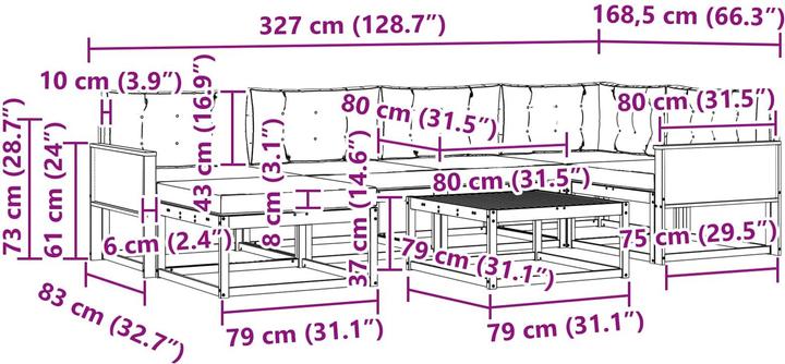 Produktbild vidaXL Outdoor-Sofa