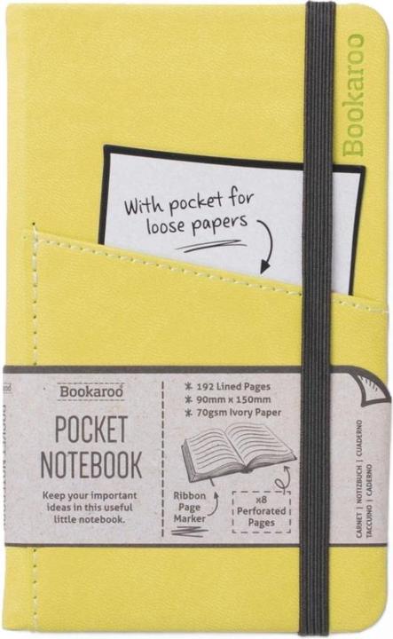 IF Bookaroo Notizbuch Journal Pocket A6 – Limette (À rayures, Couverture rigide)