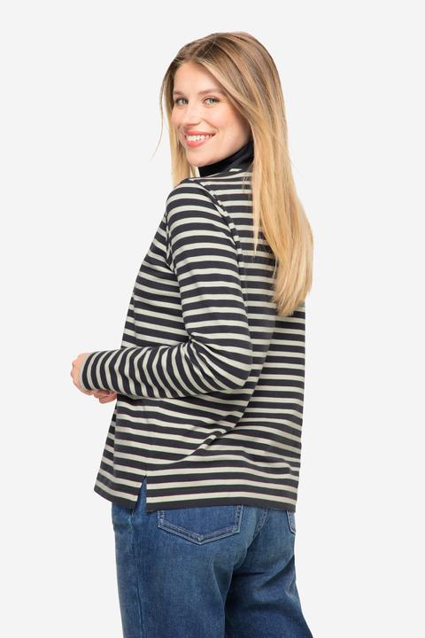Produktbild Laurasøn Sweatshirt, Ringel, Troyer-Kragen, Langarm, OEKO-TEX (L)