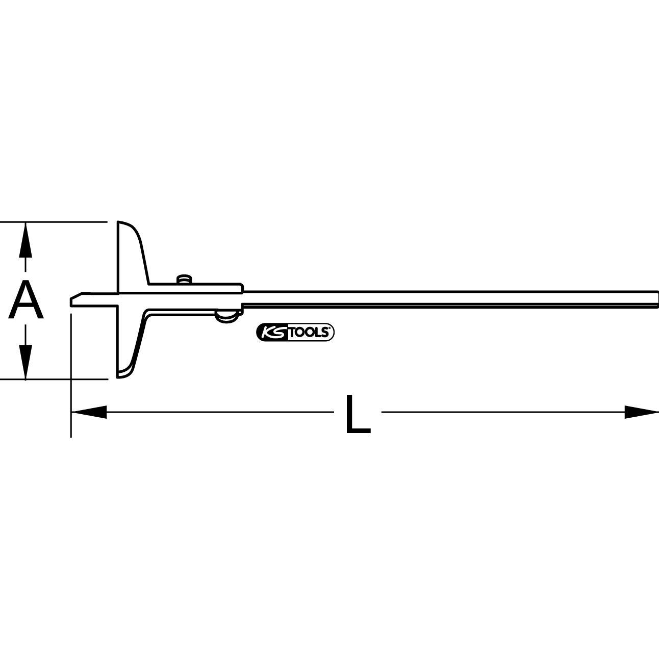 Thumbnail - KS Tools, Messlehre, Tiefenmessschieber (22.50 cm)