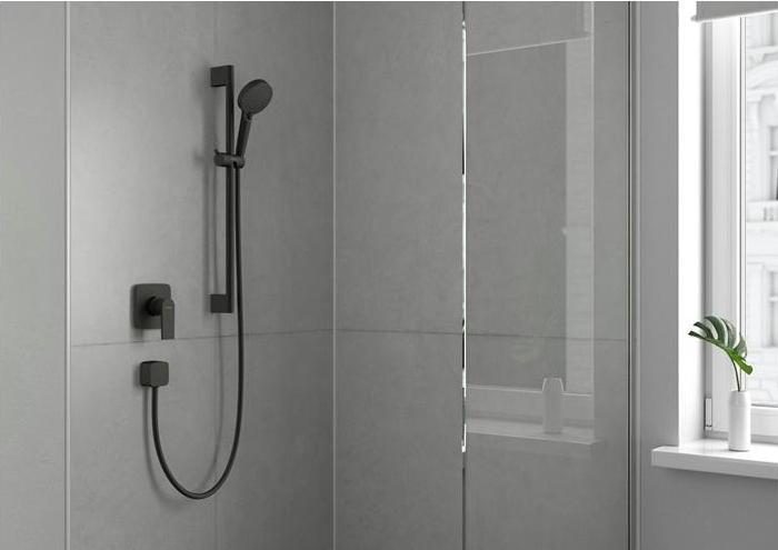 Image du produit hansgrohe HG Raccord de flexible FIXFIT SQUARE avec clapet anti-retour noir mat