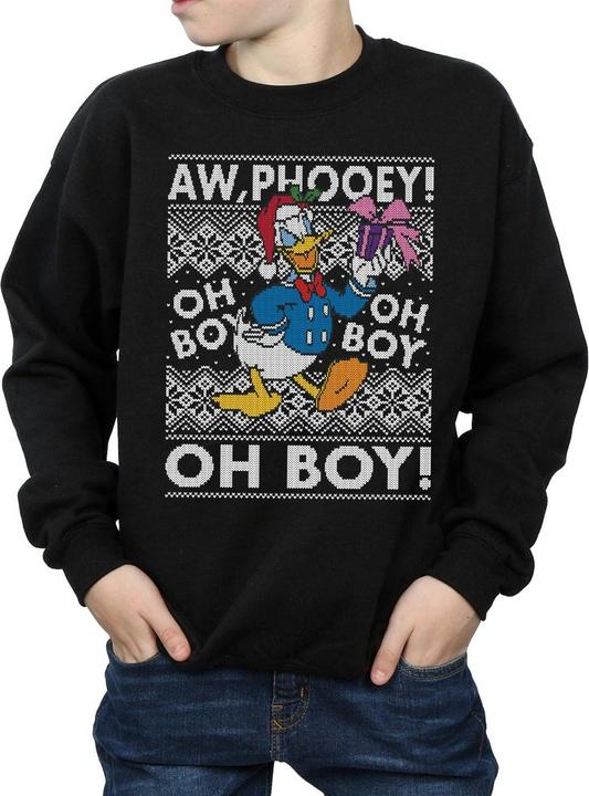 Immagine prodotto Disney Donald Duck Christmas Fair Isle Felpa Ragazzi (140, 146)