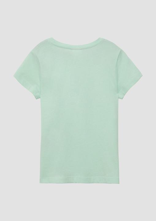 Produktbild S.Oliver T-Shirt T-Shirt mit Glitzerprint und Applikation im Loose Fit (116, 122)