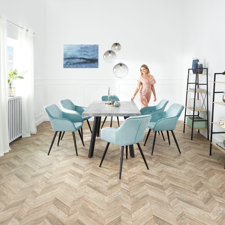 Produktbild tectake Stuhl Marilyn Samtoptik