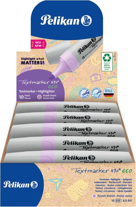 Actual product image Pelikan Highlighter 490 eco in FS pastel violet (1x)