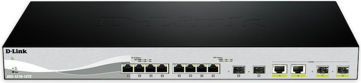 Produktbild D-Link Smart+ L2+ 10port 10GbE SFP+ & 2port Multigigabit Copper/SFP+ 100M/1G/2.5G/5G/10G (12 Ports)