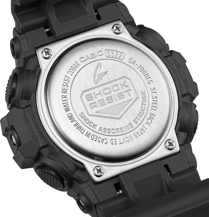Image du produit Casio GA-700BEG-1AER (Chronographe, Horloge analogique, Horloge numérique, 53 mm)