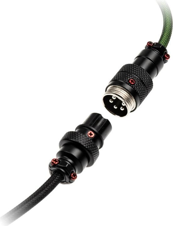 Actual product image Ducky Premicord Pine Green Spiralkabel, USB Typ C auf Typ A (1.80 m, USB 2.0)