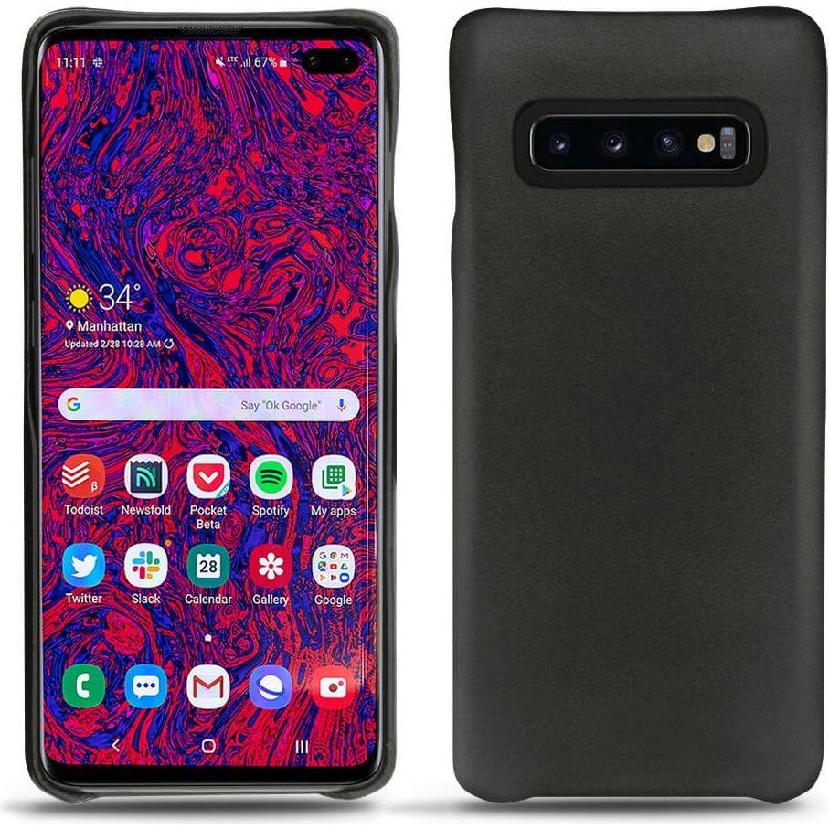 Noreve Lederschutzhülle (Samsung Galaxy S10 5G), Smartphone Hülle, Schwarz