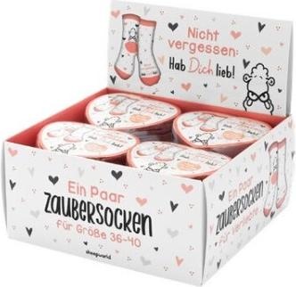 Produktbild Sheepworld Zaubersocken Motiv 'Hab dich lieb' (Einzelpack, 36 - 40)
