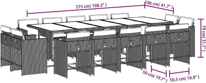 Produktbild vidaXL Garten Essgruppe