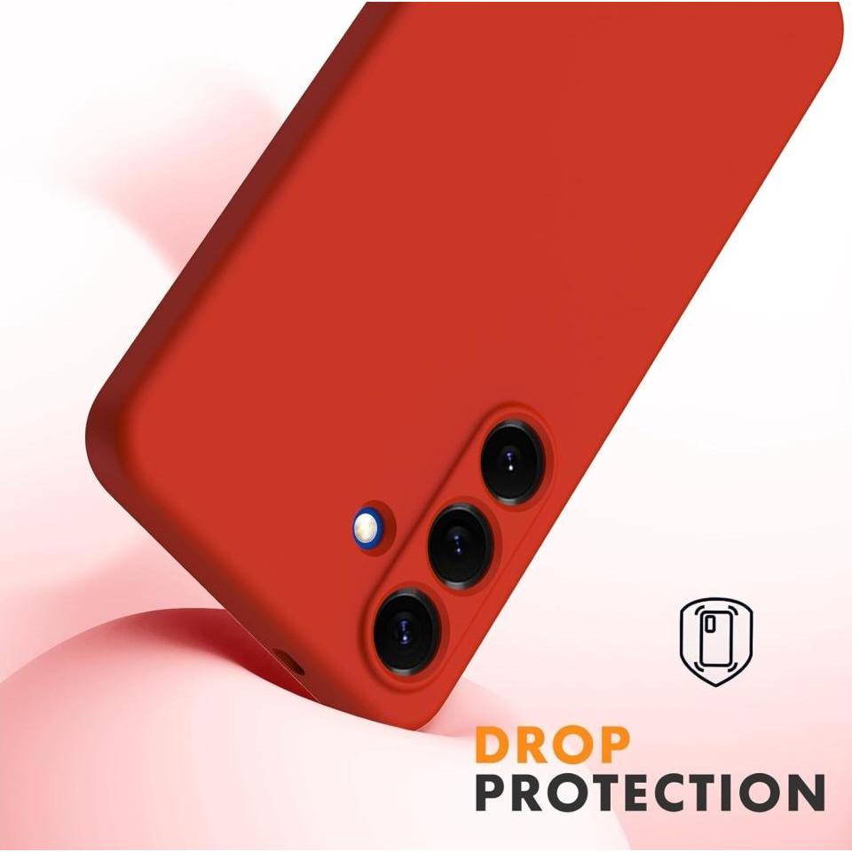 Thumbnail - Screenguard Liquid Silicone Case Hülle (Samsung Galaxy S25), Smartphone Hülle, Rot