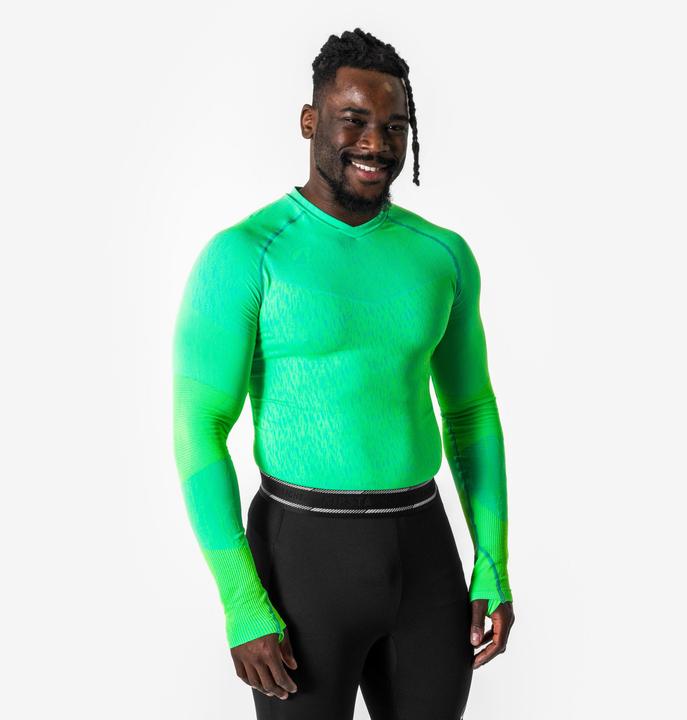 Produktbild Kipsta Adult Long-Sleeved Thermal Base Layer Top Keepdry - Moire Green (L)