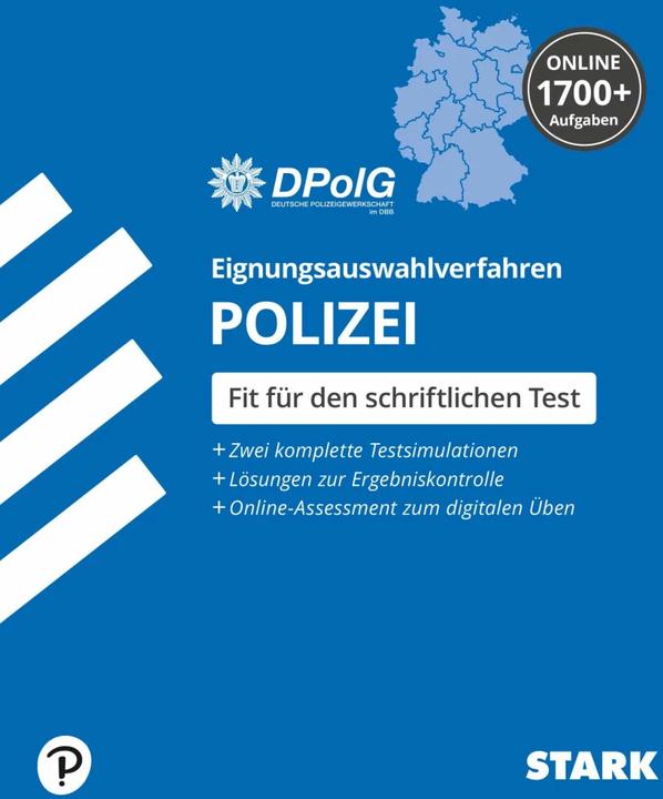 Actual product image Eignungsauswahlverfahren (Einstellungstest) Polizei. Alle Landespolizeien (German, German Police Union DPolG, 2020)