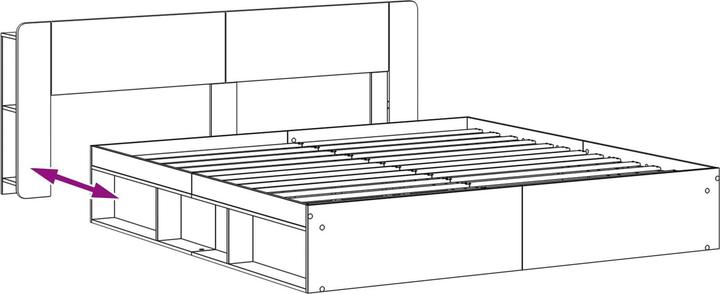 Produktbild vidaXL Bettrahmen (200 x 200 cm)