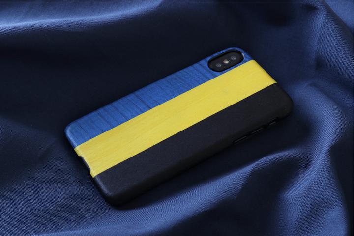 Actual product image Man&Wood SmartPhone case iPhone X/XS dandy blue black (Apple iPhone X, Apple iPhone XS)